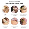 Rodillo Masaje Facial Gua Sha De Jade Antienvejecimiento Kit