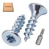 SKIR'CO (300 pcs) Zinc Plated Steel Wood Screws 4.0 x