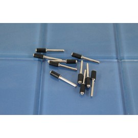 TEMO 10 pc 1/4 Inch (6 mm) Rubber Mandrel Sand Drum Holder 1/8 Inch (3 mm) Shank for Dremel and Compatible Rotary Tool
