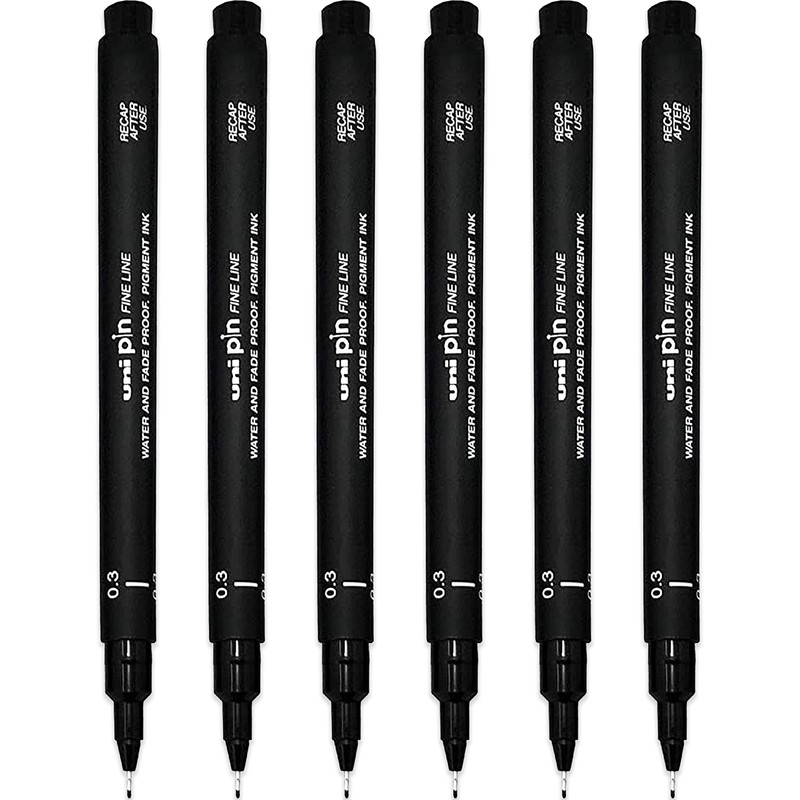 uni-ball PIN Fineliners | Black Fine Tipped Writing Pens |