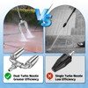 Boltigen Dual Turbo Nozzle Pressure Washer, 360° Rotating Spray Tips
