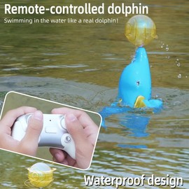 Obest Remote Control Submersible Dolphin, Radio Controlled Dolphin, Toy, 2.4 GHz Radio Control, Submarine, Speed Boat, RC Boat, High Speed, RC Combo Rate, Diversion, Mini Size, Reinforced Waterproof,
