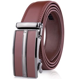 Leather Ratchet Belt For Men - Mens Belts With Automatic Buckle Adjustable - Designed in the USA