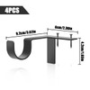 HAIKING Curtain Rod Bracket, 4 PCS Adjustable Curtain Rod Holders