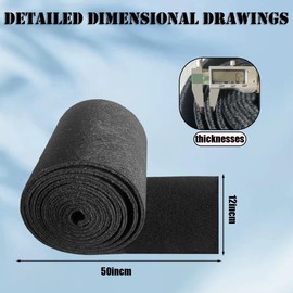 GSYUWIH Boat Trailer Bunk Carpet, Boat Trailer Carpet, Polyester Boat Trailer Bunks, Wear Resistant Boat Carpet Cover for Boat Lift Bed Bunks, Shock Absorbing Mats Jet Ski Parts Accessories