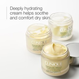 Clinique Crema facial hidratante dramáticamente diferente de 3 pasos | Hidratante facial para tipos de piel seca, 1.7 onzas líquidas