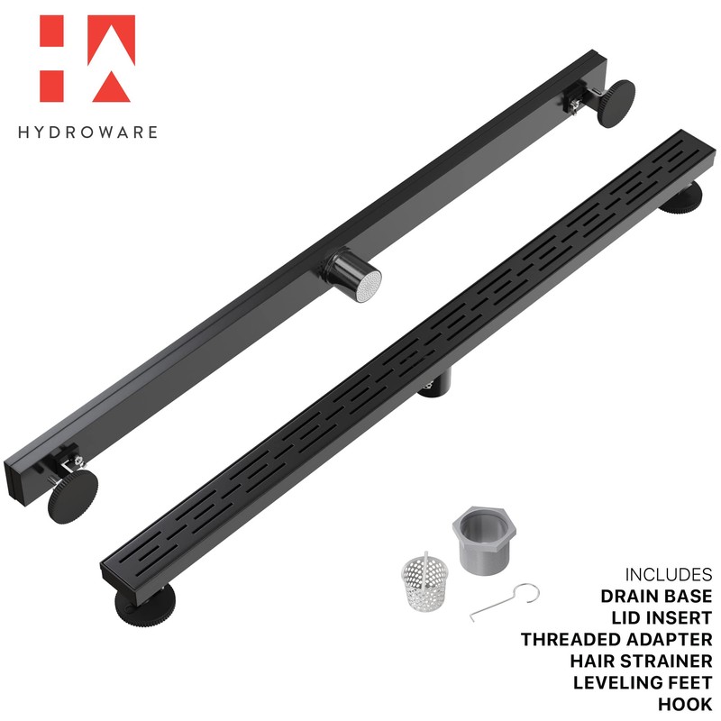 Hydroware 48 Inches Linear Shower Drain - Stainless Steel Rectangular