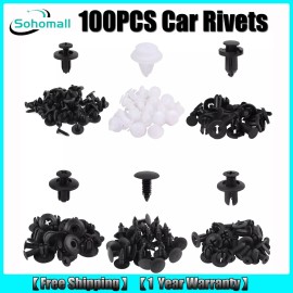 sohomall 100PCS For Subaru Car Rivet Push Pin Fastener Retainer Bumper Fender Clips