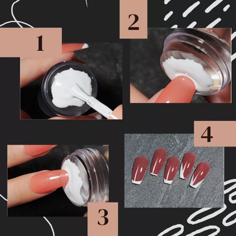 Veraly Kit Estampador De Sellos Para Uñas Con Raspador Decoración