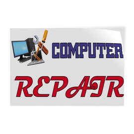 Decal Stickers Multiple Sizes Computer Repair B Advertising Printing Industrial Vinyl Safety Sign Label Business 12x8Inches