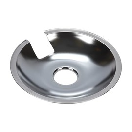 Whirlpool 715878 OEM Electric Range Round Burner Drip Bowl, Chrome Part-Replaces 4381751, 580037, Y700441, and 7725P068-60