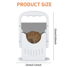 Bread Cutter, Bagel Slicer with Safety Handle, Stainless Steel Bagel Precision Cutter Portable Muffin Slicer for Bread Muffin Kitchen