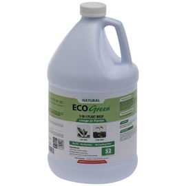 ECO Green Leaf Shine & Plant Wash - Multi-Use Foliar Spray, Soil Drench, Dip | Cleans Dirt, Debris, Biofilm | for Indoor & Outdoor Plants, Crops, Ornamentals | Plant Booster (1 Gallon Concentrate)