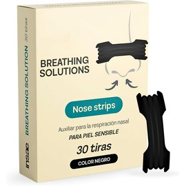 30 Tiras nasales,respirar mejor nariz,antironquidos para dormir,banditas para la nariz para respirar para el hogar,hoteles y viajes(B-Tira Nasal Negro)
