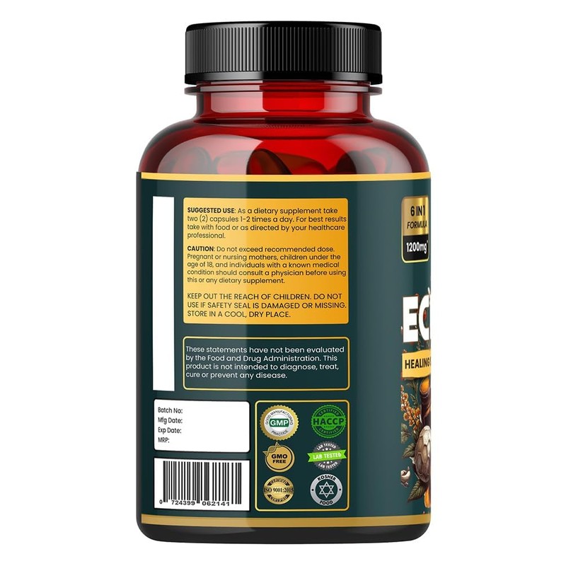 Humming Herbs Echinacea 1200Mg Elderberr,Bee Propolis & Selenium-Complex Cold Prevention,&