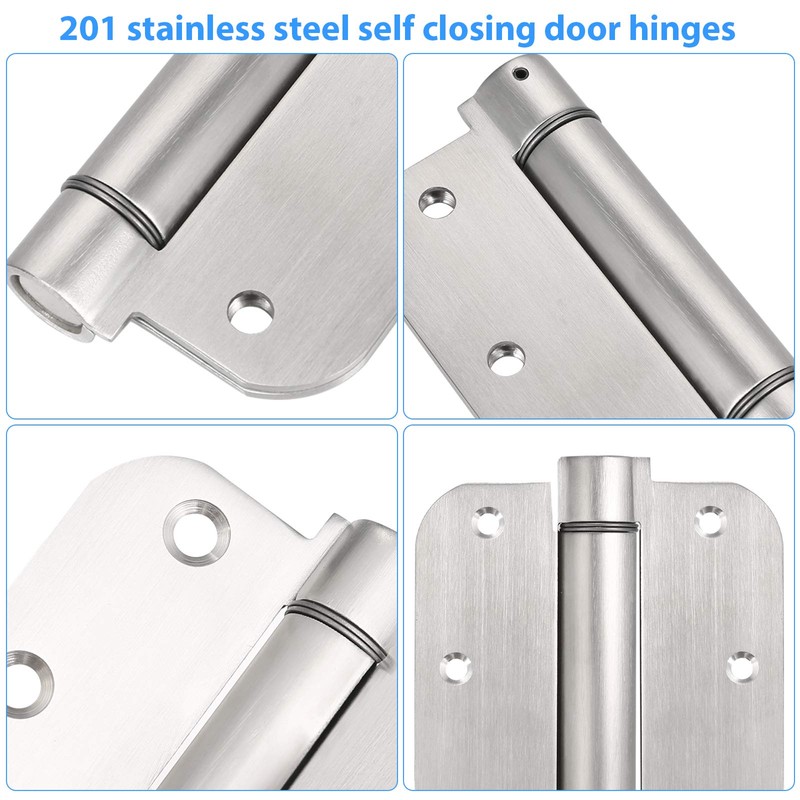 3.5'' Self-Closing Door Hinges, 3.5 Inch x 3.5 Inch Spring