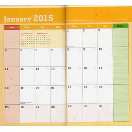 2015 - 2016 2 Year Monthly Planner - Calendar - Agenda - Appointment Book - Organizer