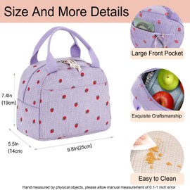Lunch Bags for Women Insulated Cooler Lunch Bag Adults Kids Packed Lunch Box Tote Bag Cute Girls Ladies Lunch Bags for Work School Picnic Travel Beach Gifts for Women Her Wife Preppy Stuff