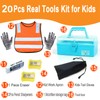QeeHeng Kids Real Tool Set - 20Pcs Construction Tool with