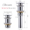 Vessel Sink Drain Stopper Chrome Solid Brass Bathroom Pop up