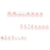 White Press on Nails Coffin Fake Nails Medium Nails Press