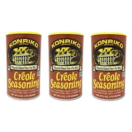 Konriko - Creole Seasoning 6 oz (Pack of 3) - Wheat Free - Gluten Free - No MSG