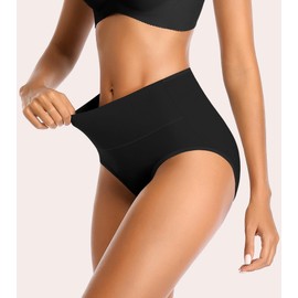 ASIMOON Cotton High Waisted Underwear for Women Comfy Panties Maternity Postpartum Briefs Pack M Tummy Control