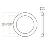 sourcingmap Nitrile Rubber O-Rings 150mm OD 143.8mm ID 3.1mm Width,