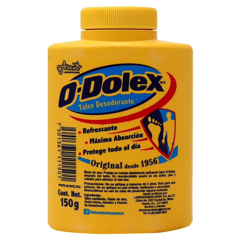 O-DOLEX Amarillo TALCO Desodorante 150 G.