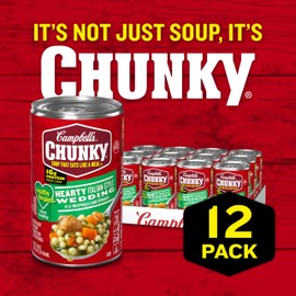 Campbell’s Chunky Healthy Request Soup, Hearty Italian Wedding Soup with Meatballs and Spinach, 18.6 Oz Can (Case of 12)