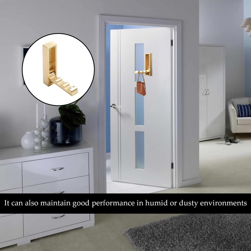 hioseyre 2 Pcs Foldable Wall Hooks,Gold Hooks for Hanging Heavy