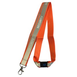 Reflective Security Lanyard with Safety Breakaway (Orange)