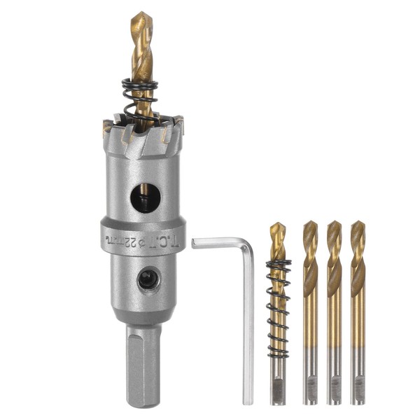 HARFINGTON Carbide Hole Saw Kit 22mm (7/8") Metal Hole Cutter