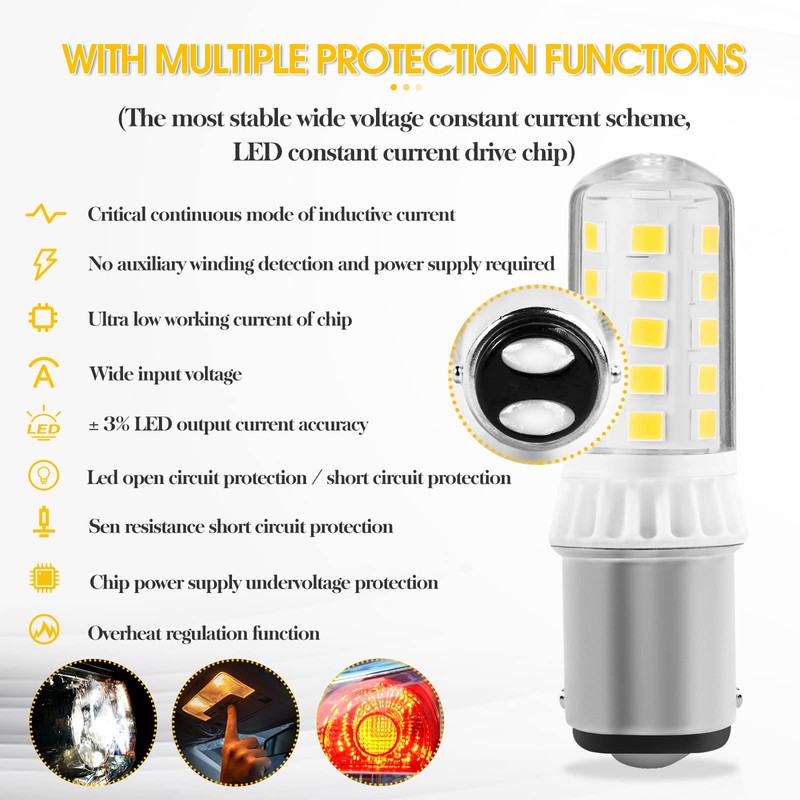 12V BA15D LED Bayonet Bulb RV 1004 LED Bulb for