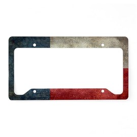 CafePress Texas State Flag Vintage RETR License Plate Holder Aluminum License Plate Frame, License Tag Holder