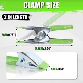 SUNHZMCKP 34 Piece Spring Clamps, 2 inch Small Clamps Set with Protected Rubber Handles and Tips, Heavy Duty Spring Hardware Clamp Vise for Pool Cover Backdrop Stand Clamps and Curtain Clips