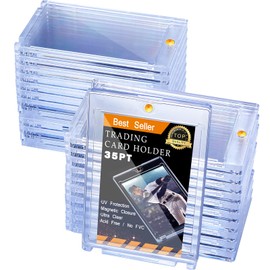 Zonon Magnetic Card Holders forTrading Card, 35 PT Baseball Card Protectors Hard Waterproof Transparent Card Protectors for Sports Cards Standard Cards Work Cards Trading Cards (8)