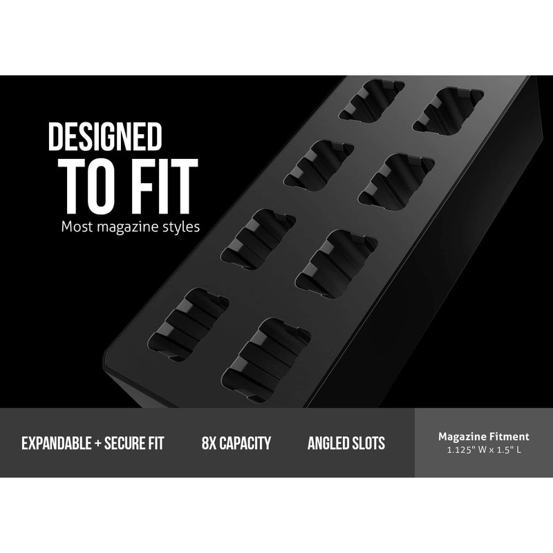 Vaultek Modular Magazine Rack (8) Slot High Density Foam Ammunition