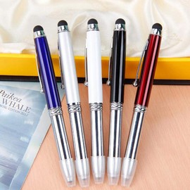 LED Ballpoint Pen/Stylus/LED Light, Powered Ink Penlights for Night Writing (1 Pack)