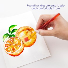 BAZIC Products Paint Brushes Set Nylon Bristle Brush, Flat Angled Paintbrushes for Acrylic Oil Watercolor Gouache Art Painting (5/Pack), 1-Pack