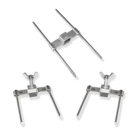 GOLDMAN SERVICE Steel Chicken Rotisserie Skewers Fork Utensil for Professional Grills Universal Replacement for 12mm Swords (3 Pieces)