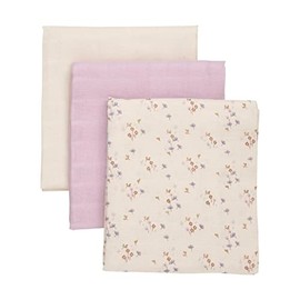 Pippi Pack of 3 Unisex Baby Cloth Nappies / Burp Cloth / Muslin Nappies 70 x 70 cm