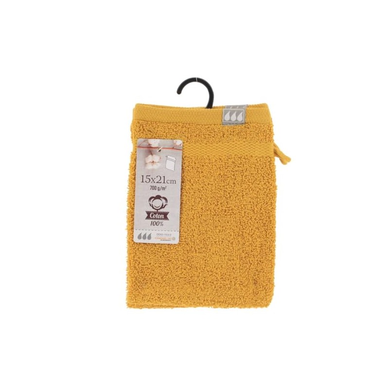 Tendance Set aus 2 waschhandschuhen 15x21 cm 100% Baumwolle -