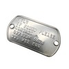 Pet Finder Lost ID TAG 2 Hole Design Military Army