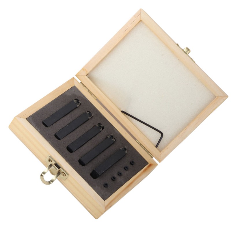 5PCs Carbide Turning Tool Indexable Set 5/16‑Inch for Surface‑Cutting /