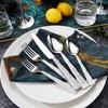 KEAWELL Premium Lava Silverware Set – 18/10 Stainless Steel Flatware,