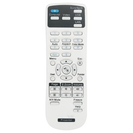Universal Projector Remote Control Replacement for Epson Home Cinema Projector, Powerlite, EB-, VS, EX, H, BrightLink, EMP-Series Projectors