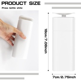 ANRONCH Push Down Pump Liquid Dispenser, Lockable Pump Dispenser Bottle Travel Cosmetics Dispenser Soap Dispenser Liquid Pumping Empty Bottle for Body Wash and Makeup Remover