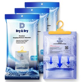 Dry & Dry 3 Packs [Net 14 Oz/Pack] Moisture Absorbers for Home, Basement & Bedroom - Small Dehumidifiers