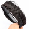 GLEDOLA Wide Messy Braided Headband with Teeth Synthetic Hair Plaited